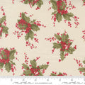 Cream- Holly Berry- Candlelight Christmas- Fat Quarter