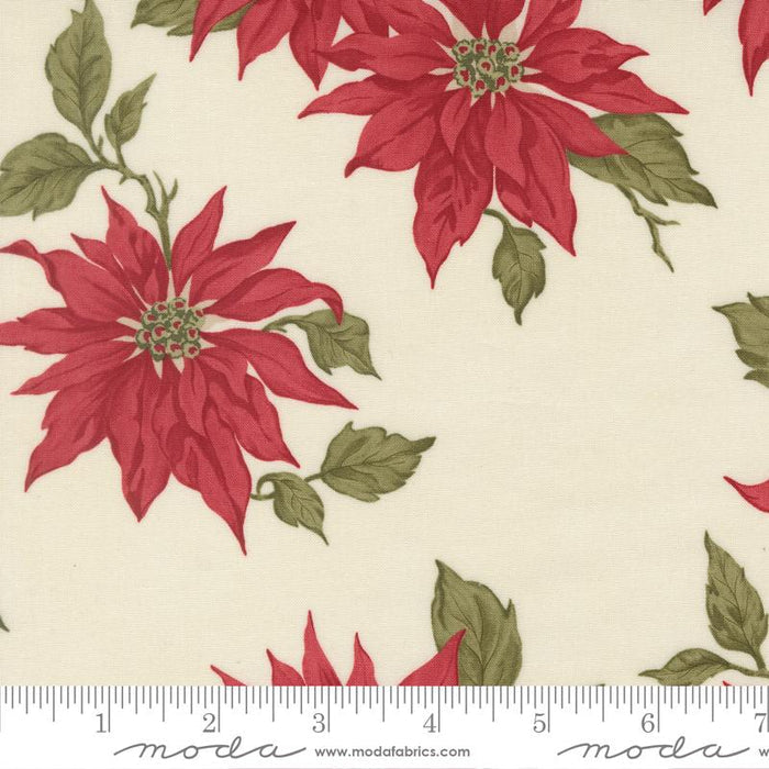 Cream Poinsettia- Candlelight Christmas- Fat Quarter