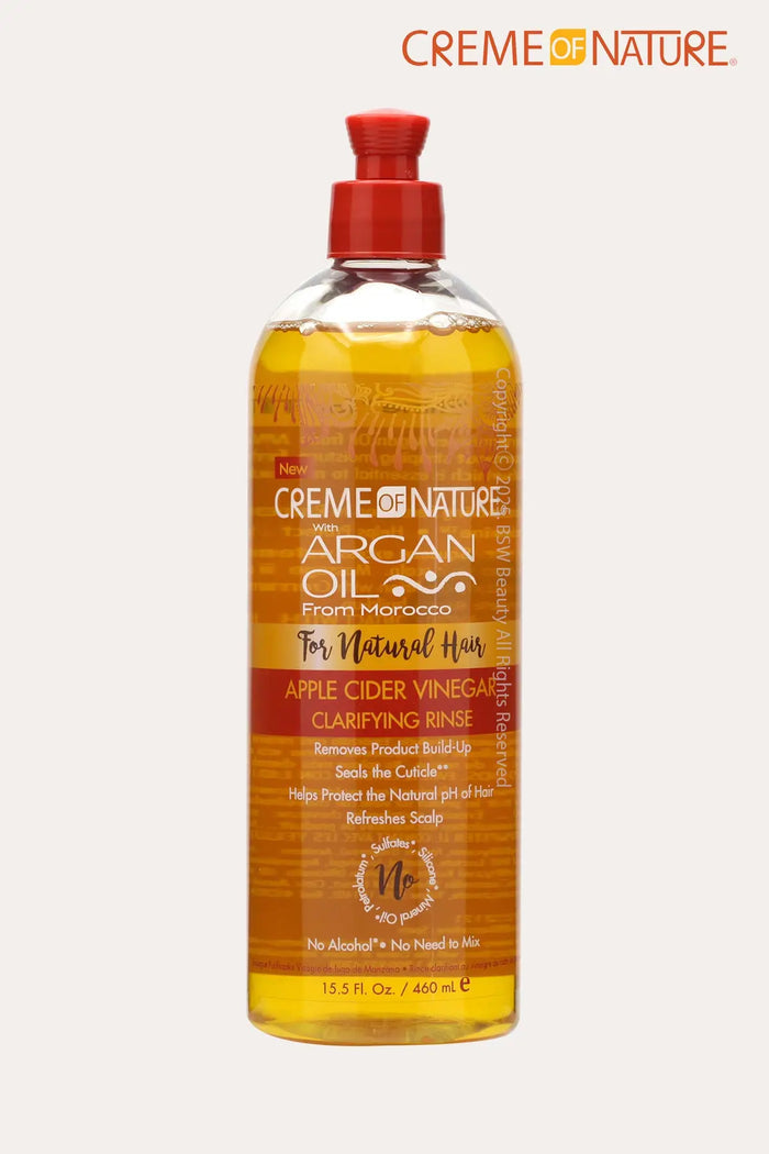 CREME OF NATURE ARGAN OIL APPLE CIDER VINEGAR CLARIFYIG RINSE 15.5oz - BSW BEAUTY CANADA