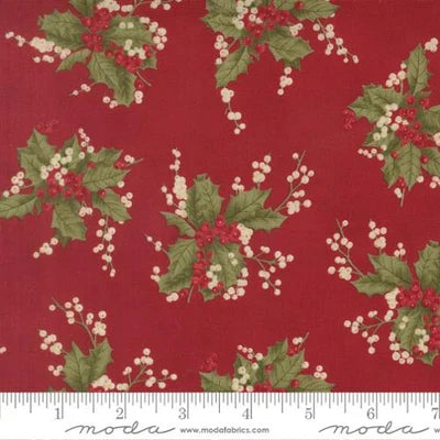 Crimson- Holly Berry- Candlelight Christmas- Fat Quarter