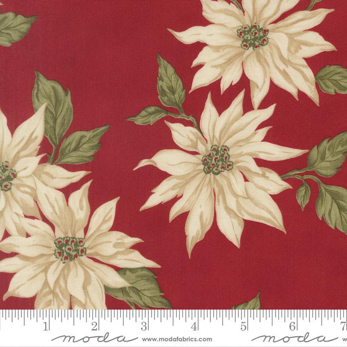 Crimson Poinsettia- Candlelight Christmas- Fat Quarter