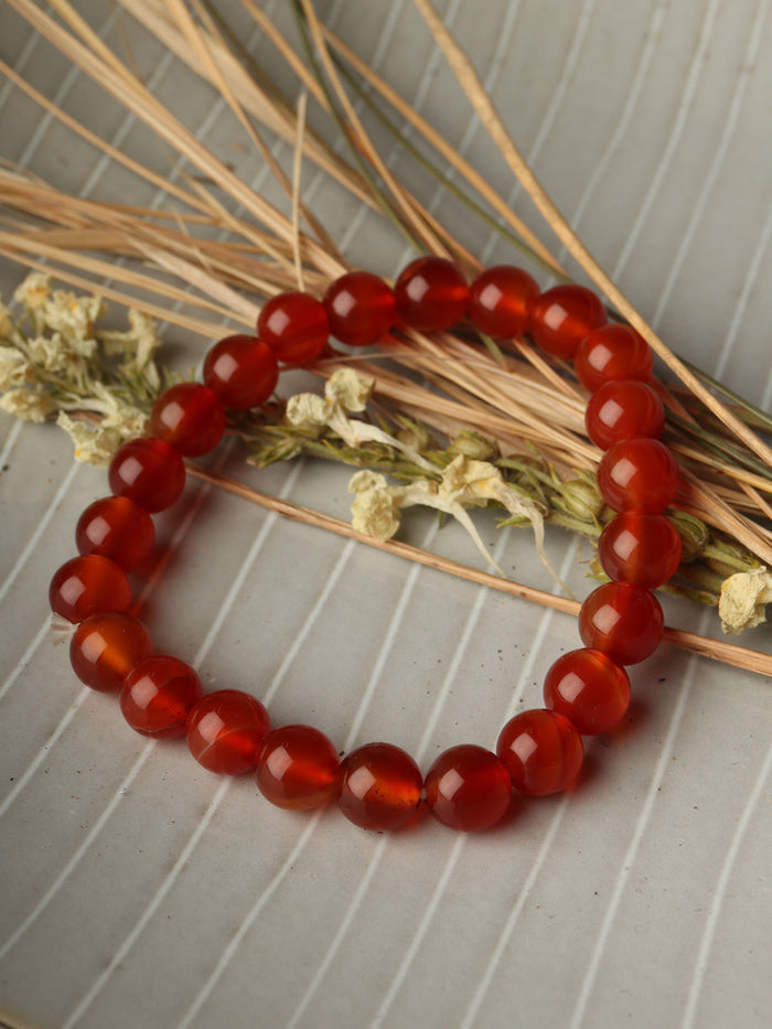 Crystal Bead Bracelet | Carnelian-Image 1