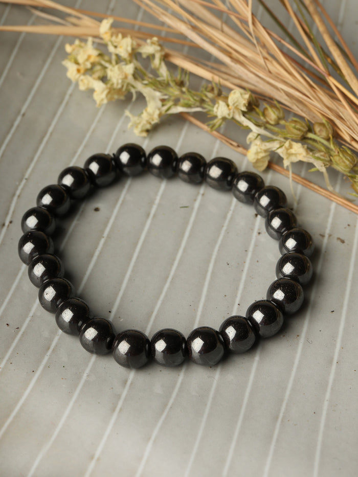 Crystal Bead Bracelet | Magnetic Hematine-Image 1