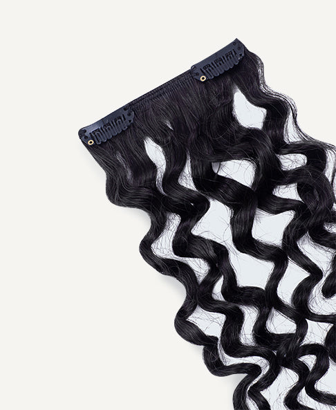 curly clip-in extensions starter set (#1).