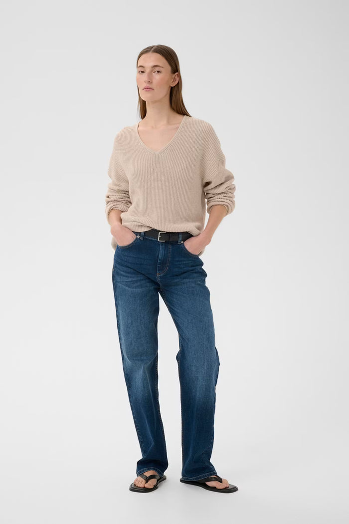DARLINAIW CORE STRAIGHT JEANS in Washed Medium Blue Denim by Inwear