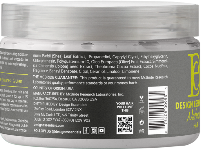 DESIGN ESSENTIALS Almond & Avocado Wash Day Deep Moisture Masque (12oz)