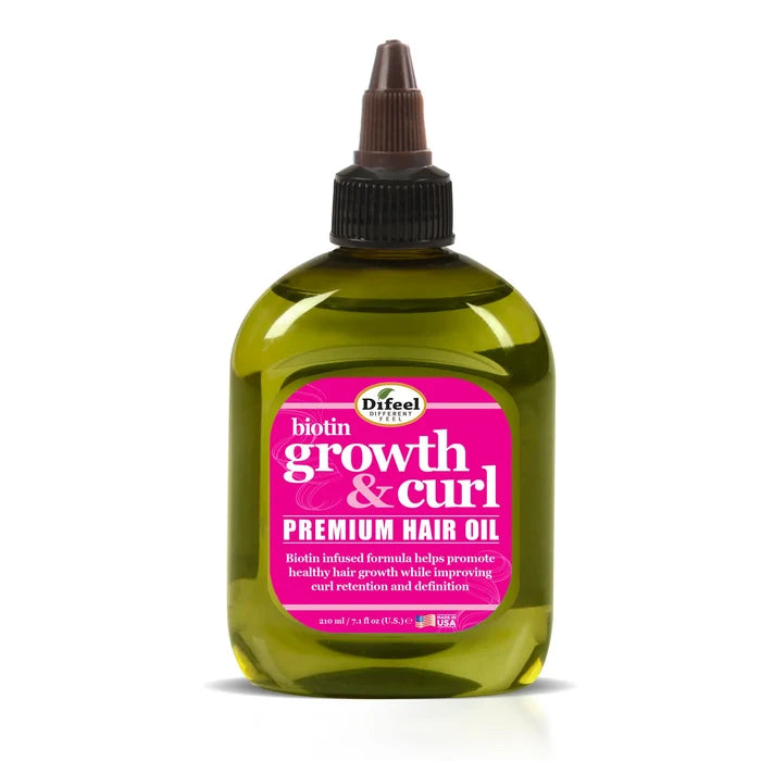 Difeel Growth & Curl Premium Hair Oil 8oz