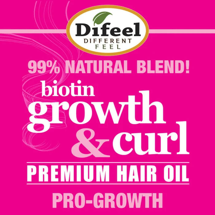 Difeel Growth & Curl Premium Hair Oil 8oz