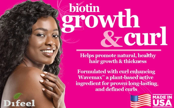Difeel Growth & Curl Premium Hair Oil 8oz