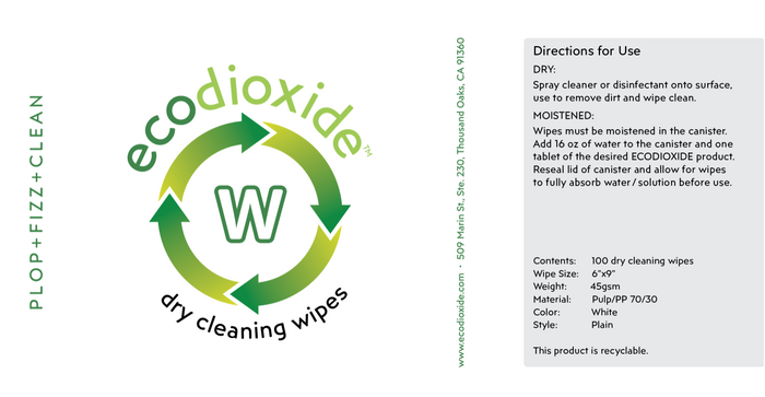DISCONTINUED -Dry+Wet Cleaning Wipes | Ecodioxide