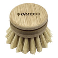 Dish brush replacement head made of wood.