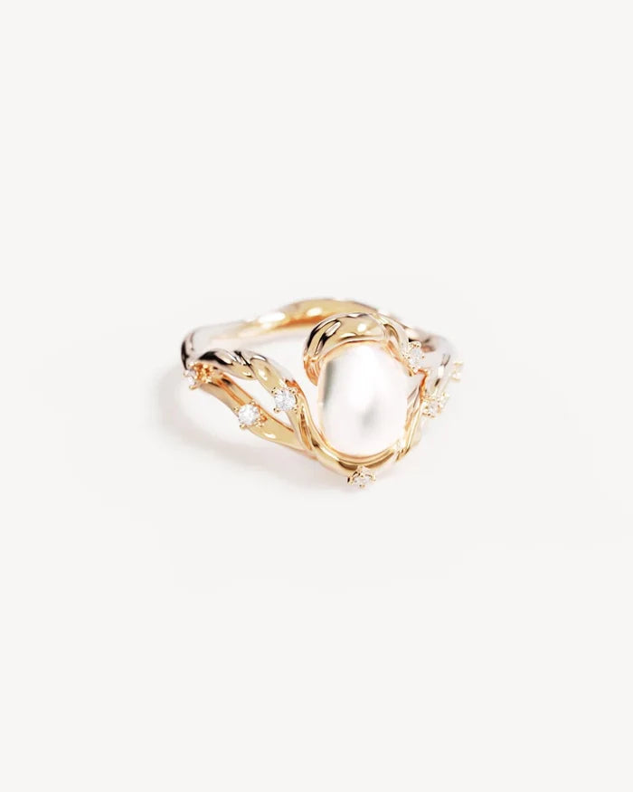 DIVE INTO SERENITY PEARL RING | 18k Gold Vermeil - Darling & Domain