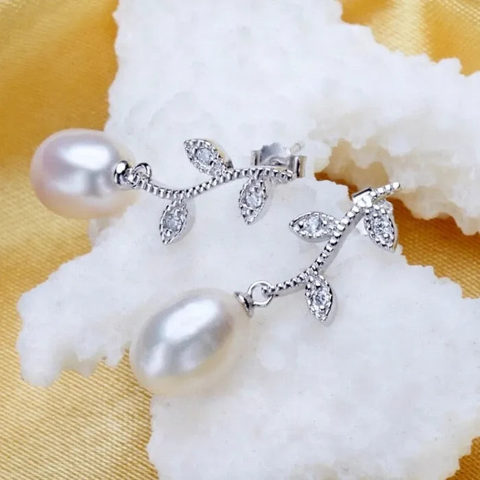 Wedding Pearl Jewelry - Sterling Silver and Natural Pearl Bridal Jewelry Set