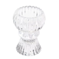 Double Ended Glass Candle Holder Clear