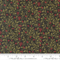 Ebony- Berry Vine Scroll- Candlelight Christmas- Fat Quarter