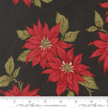 Ebony Poinsettia- Candlelight Christmas- Fat Quarter