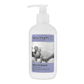 Pump bottle of natural hypoallergenic body lotion for stretched skin, ideal for pregnant or postpartum care.