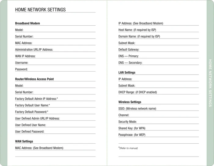 Eucalyptus Address and Password Logbook