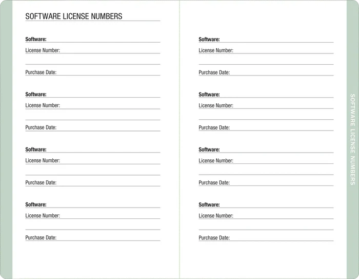 Eucalyptus Address and Password Logbook