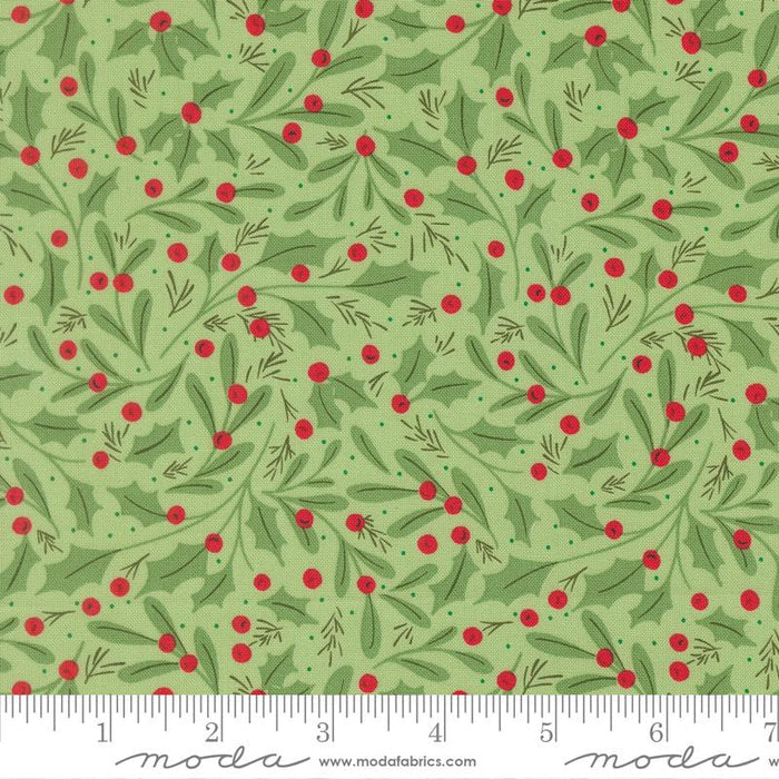 Evergreen- Christmas Holly- Merrily on High- Fat Quarter