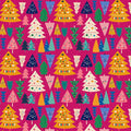 F2382 - Modern Holiday Pink Christmas Trees