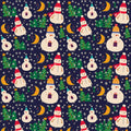 F2386 - Modern Holiday Snowmen - Navy