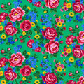 F2391 - Emerald Green Kokum Scarf Floral