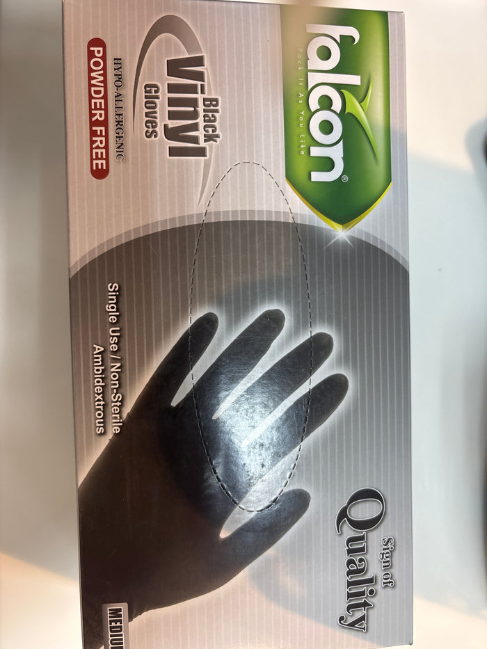 Falcon Black Gloves (M)