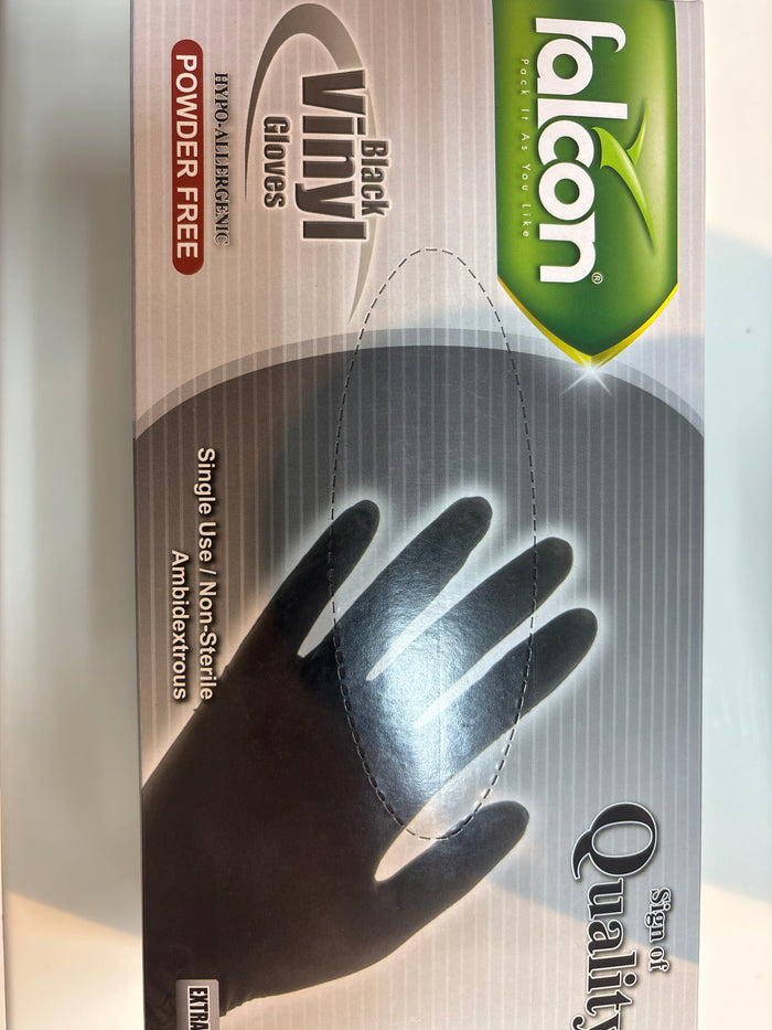 Falcon Black Gloves (XL)