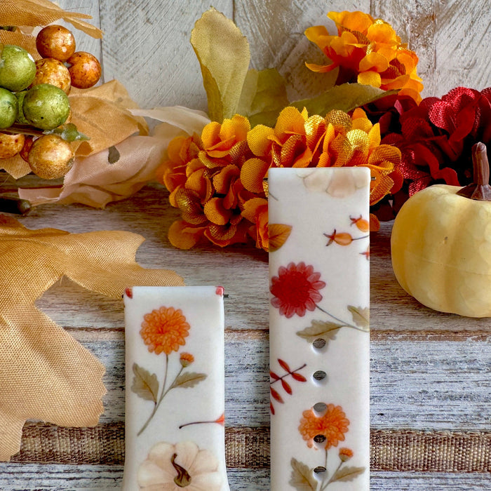 Fall Floral Bliss Print Silicone Band For Fitbit Versa 1/2