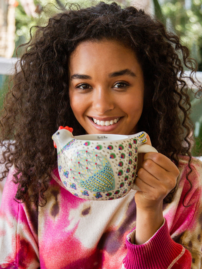 Folk Art Coffee Mug - Penny The Chicken-view 1