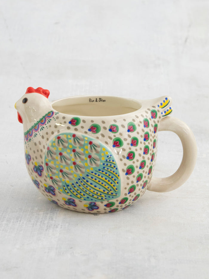 Folk Art Coffee Mug - Penny The Chicken-view 2