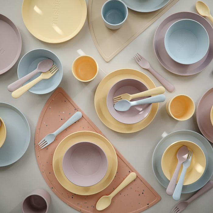 Mushie - Fork & Spoon - Soft Lilac - Lifestyle Cut