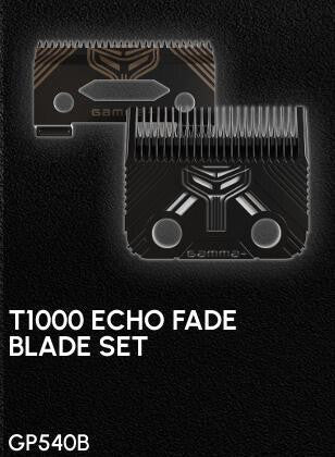 Gamma Fixed Etched T1000 Echo Fade Blade set # GP540B - Palms Fashion Inc.