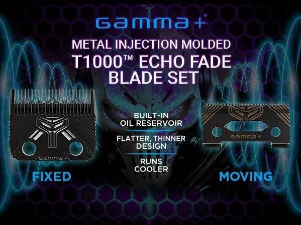 Gamma Fixed Etched T1000 Echo Fade Blade set # GP540B - Palms Fashion Inc.