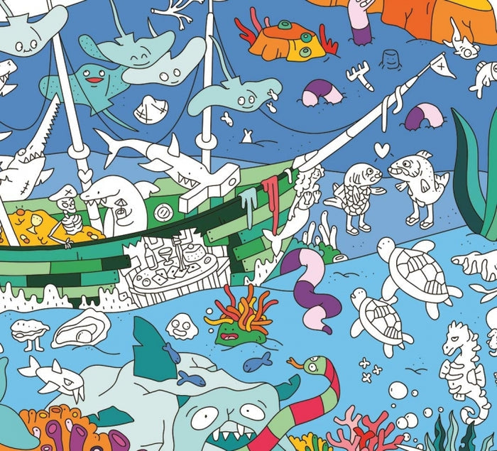 Giant Colouring Poster - Recycled Paper - Ocean