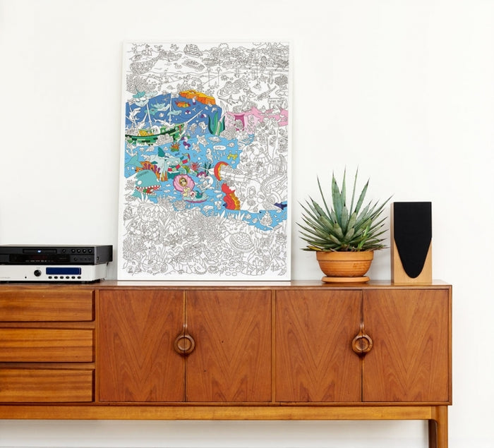 Giant Colouring Poster - Recycled Paper - Ocean