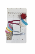 Hair Clips - Hat and Ice Cream