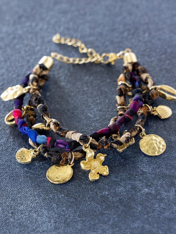 Happy Threads Charm Anklet-view 2