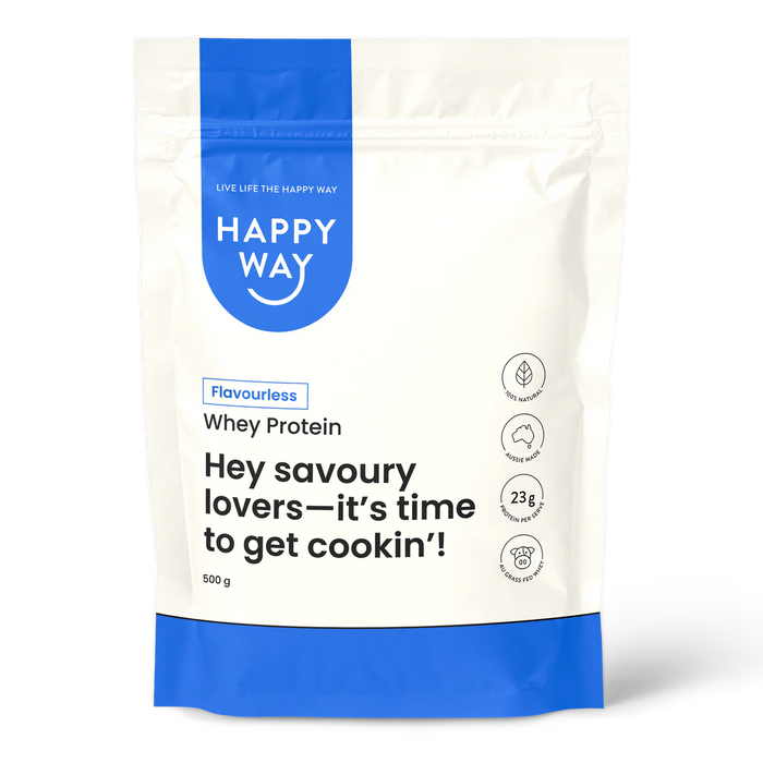 Happy Way Whey Protein Happy Way Flavourless Whey Protein Powder 500g