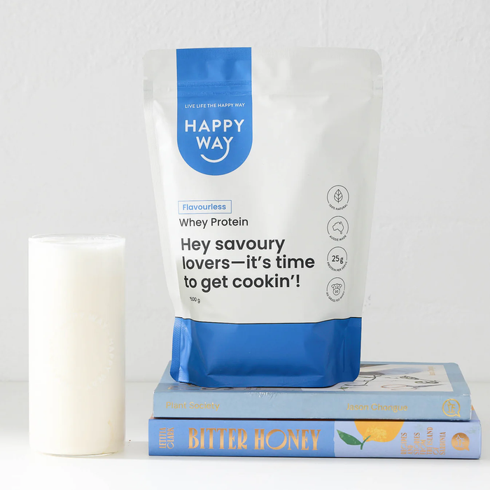 Happy Way Whey Protein Happy Way Flavourless Whey Protein Powder 500g