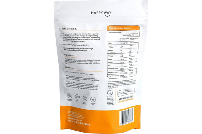 Happy Way Drink Happy Way Magnesium Powder 315g - Orange