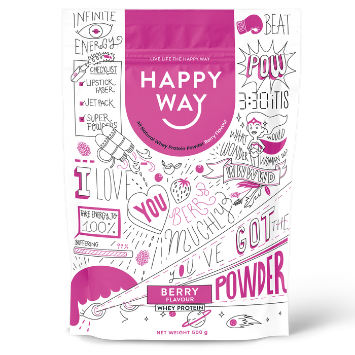 Happy Way Whey Protein Happy Way Whey Protein Powder Berry 500g