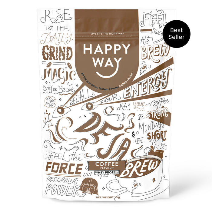 Happy Way Whey Protein Happy Way Whey Protein Powder Coffee 500g