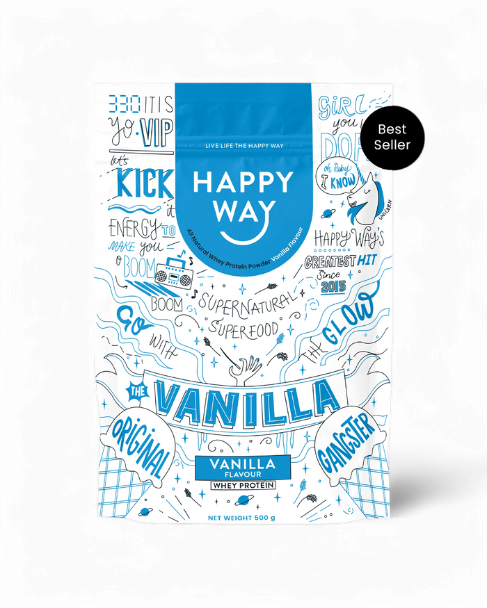 Happy Way Whey Protein 500g Happy Way Whey Protein Powder Vanilla