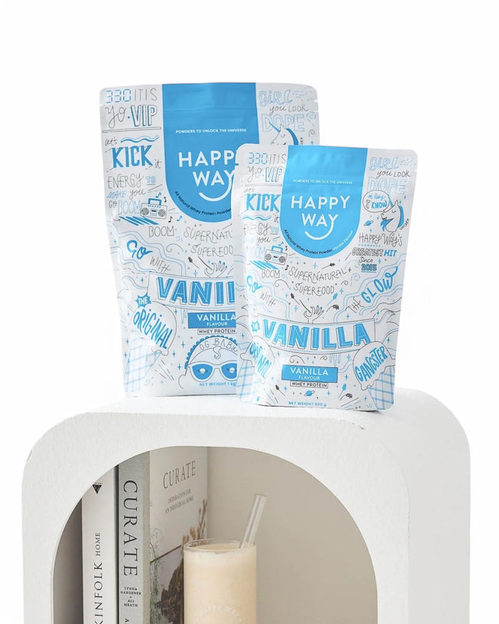 Happy Way Whey Protein 1 kg **Pre Order** Happy Way Whey Protein Powder Vanilla