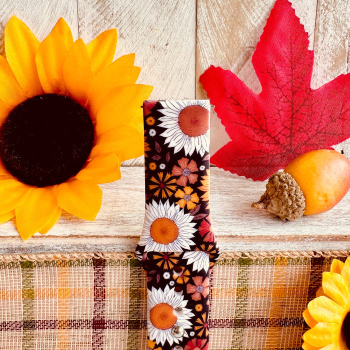 Harvest Sunflowers Print Silicone Band For Fitbit Versa 1/2