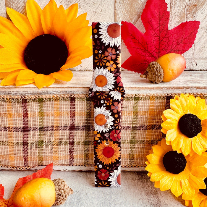 Harvest Sunflowers Print Silicone Band For Fitbit Versa 1/2
