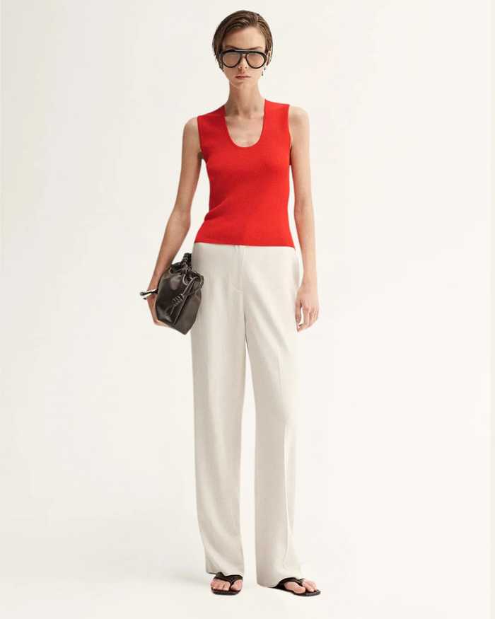 HAYES KNIT TOP in Crimson by Elka Collective