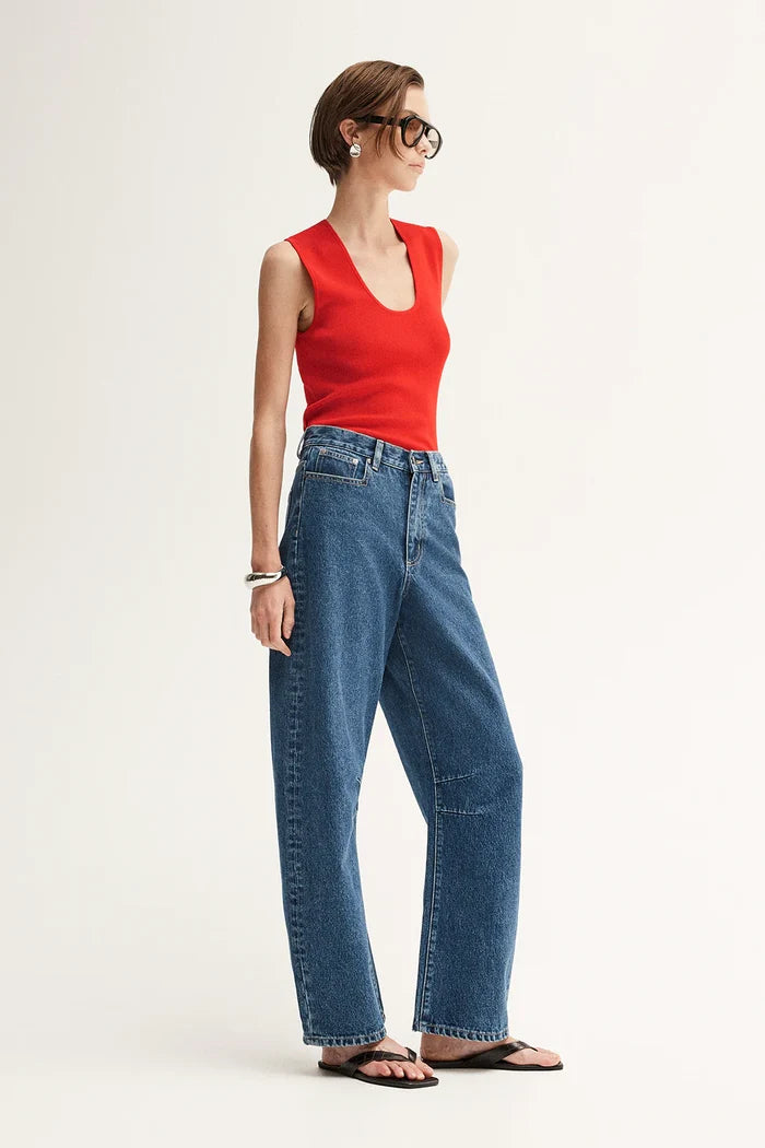 HAYES KNIT TOP in Crimson by Elka Collective